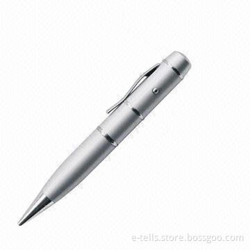 USB Pen Flash Drive with Laser Pointer, Customized Colors are Welcome
